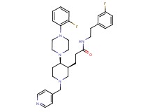 N-[2-(3-fluorophenyl)ethyl]-3-[(3S*,4R*)-4-[4-(2-fluorophenyl)-1-piperazinyl]-1-(4-pyridinylmethyl)-3-piperidinyl]propanamide