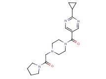 2-cyclopropyl-5-{[4-(2-oxo-2-pyrrolidin-1-ylethyl)piperazin-1-yl]carbonyl}pyrimidine