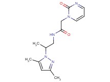 N-[2-(3,5-dimethyl-1H-pyrazol-1-yl)propyl]-2-(2-oxopyrimidin-1(2H)-yl)acetamide