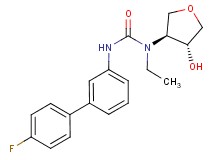 N-ethyl-N'-(4'-fluorobiphenyl-3-yl)-N-[(3S*,4R*)-4-hydroxytetrahydrofuran-3-yl]urea
