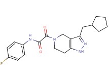 2-[3-(cyclopentylmethyl)-1,4,6,7-tetrahydro-5H-pyrazolo[4,3-c]pyridin-5-yl]-N-(4-fluorophenyl)-2-oxoacetamide