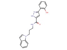 3-(2-hydroxyphenyl)-N-[3-(1H-indol-1-yl)propyl]-1H-pyrazole-5-carboxamide