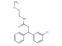 3-(3-chlorophenyl)-N-(2-methoxyethyl)-3-phenylpropanamide