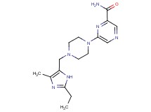 6-{4-[(2-ethyl-4-methyl-1H-imidazol-5-yl)methyl]piperazin-1-yl}pyrazine-2-carboxamide