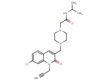 2-(4-{[7-chloro-2-oxo-1-(2-propyn-1-yl)-1,2-dihydro-3-quinolinyl]methyl}-1-piperazinyl)-N-isopropylacetamide