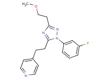4-{2-[1-(3-fluorophenyl)-3-(2-methoxyethyl)-1H-1,2,4-triazol-5-yl]ethyl}pyridine