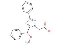 {5-[methoxy(phenyl)methyl]-3-pyridin-4-yl-1H-1,2,4-triazol-1-yl}acetic acid