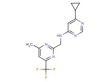 6-cyclopropyl-N-{[4-methyl-6-(trifluoromethyl)pyrimidin-2-yl]methyl}pyrimidin-4-amine