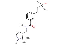 3-(3-hydroxy-3-methylbutyl)-N-methyl-N-[(1,2,2-trimethyl-3-pyrrolidinyl)methyl]benzamide