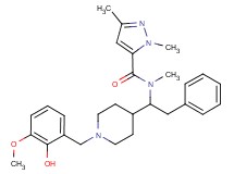 N-{1-[1-(2-hydroxy-3-methoxybenzyl)-4-piperidinyl]-2-phenylethyl}-N,1,3-trimethyl-1H-pyrazole-5-carboxamide