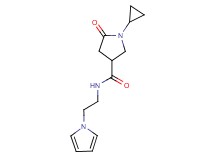 1-cyclopropyl-5-oxo-N-[2-(1H-pyrrol-1-yl)ethyl]-3-pyrrolidinecarboxamide
