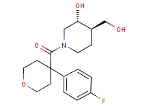(3R*,4R*)-1-{[4-(4-fluorophenyl)tetrahydro-2H-pyran-4-yl]carbonyl}-4-(hydroxymethyl)-3-piperidinol