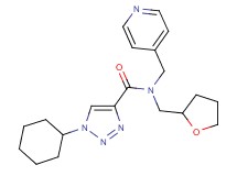 1-cyclohexyl-N-(4-pyridinylmethyl)-N-(tetrahydro-2-furanylmethyl)-1H-1,2,3-triazole-4-carboxamide