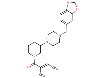 1-(1,3-benzodioxol-5-ylmethyl)-4-{1-[(2E)-2-methyl-2-butenoyl]-3-piperidinyl}piperazine