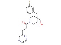 {4-(3-fluorobenzyl)-1-[3-(2-pyrazinyl)propanoyl]-4-piperidinyl}methanol
