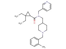 2,2-diethyl-N-{[1-(2-methylbenzyl)-4-piperidinyl]methyl}-N-(3-pyridinylmethyl)cyclopropanecarboxamide