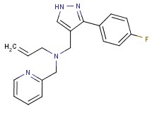 N-{[3-(4-fluorophenyl)-1H-pyrazol-4-yl]methyl}-N-(pyridin-2-ylmethyl)prop-2-en-1-amine