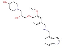 1-[2-hydroxy-3-(4-{[(1H-indol-4-ylmethyl)amino]methyl}-2-methoxyphenoxy)propyl]-4-piperidinol