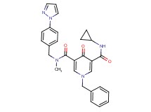 1-benzyl-N'-cyclopropyl-N-methyl-4-oxo-N-[4-(1H-pyrazol-1-yl)benzyl]-1,4-dihydro-3,5-pyridinedicarboxamide