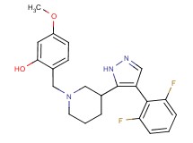 2-({3-[4-(2,6-difluorophenyl)-1H-pyrazol-5-yl]-1-piperidinyl}methyl)-5-methoxyphenol