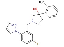 1-[5-fluoro-2-(1H-pyrazol-1-yl)benzyl]-3-(2-methylphenyl)pyrrolidin-3-ol