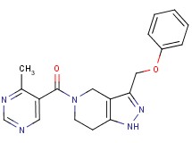5-[(4-methylpyrimidin-5-yl)carbonyl]-3-(phenoxymethyl)-4,5,6,7-tetrahydro-1H-pyrazolo[4,3-c]pyridine