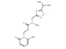 N-[(5-isopropyl-1,2,4-oxadiazol-3-yl)methyl]-N-methyl-3-(6-methyl-2-oxo-1(2H)-pyridinyl)propanamide