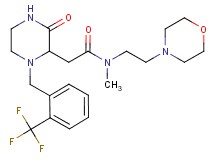 N-methyl-N-[2-(4-morpholinyl)ethyl]-2-{3-oxo-1-[2-(trifluoromethyl)benzyl]-2-piperazinyl}acetamide