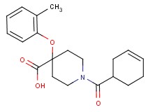 1-(cyclohex-3-en-1-ylcarbonyl)-4-(2-methylphenoxy)piperidine-4-carboxylic acid