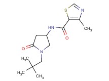 N-[1-(2,2-dimethylpropyl)-5-oxo-3-pyrrolidinyl]-4-methyl-1,3-thiazole-5-carboxamide