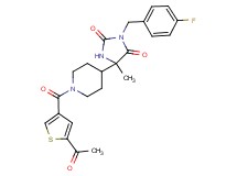 5-{1-[(5-acetyl-3-thienyl)carbonyl]-4-piperidinyl}-3-(4-fluorobenzyl)-5-methyl-2,4-imidazolidinedione