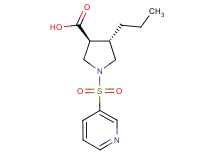 (3S*,4S*)-4-propyl-1-(3-pyridinylsulfonyl)-3-pyrrolidinecarboxylic acid
