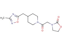 3-(2-{4-[(3-methyl-1,2,4-oxadiazol-5-yl)methyl]piperidin-1-yl}-2-oxoethyl)-1,3-oxazolidin-2-one