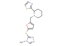 1-({5-[(4-methyl-4H-1,2,4-triazol-3-yl)thio]-2-furyl}methyl)-2-(1,3-thiazol-2-yl)piperidine