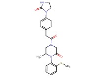 6-methyl-1-[2-(methylthio)phenyl]-4-{[4-(2-oxo-1-imidazolidinyl)phenyl]acetyl}-2-piperazinone