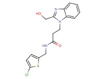 N-[(5-chloro-2-thienyl)methyl]-3-[2-(hydroxymethyl)-1H-benzimidazol-1-yl]propanamide