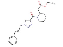 ethyl [1-({1-[(2E)-3-phenyl-2-propen-1-yl]-1H-1,2,3-triazol-4-yl}carbonyl)-2-piperidinyl]acetate