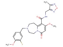 3-(3-fluoro-4-methoxybenzyl)-9-methoxy-N-[(4-methyl-1,2,5-oxadiazol-3-yl)methyl]-7-oxo-1,2,3,4,5,7-hexahydropyrido[1,2-d][1,4]diazepine-10-carboxamide