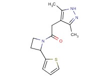 3,5-dimethyl-4-{2-oxo-2-[2-(2-thienyl)azetidin-1-yl]ethyl}-1H-pyrazole