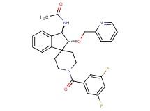 N-[(2R*,3R*)-1'-(3,5-difluorobenzoyl)-2-(2-pyridinylmethoxy)-2,3-dihydrospiro[indene-1,4'-piperidin]-3-yl]acetamide