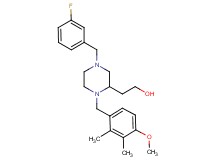 2-[4-(3-fluorobenzyl)-1-(4-methoxy-2,3-dimethylbenzyl)-2-piperazinyl]ethanol