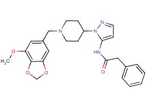 N-(1-{1-[(7-methoxy-1,3-benzodioxol-5-yl)methyl]-4-piperidinyl}-1H-pyrazol-5-yl)-2-phenylacetamide