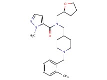 1-methyl-N-{[1-(2-methylbenzyl)-4-piperidinyl]methyl}-N-(tetrahydro-2-furanylmethyl)-1H-pyrazole-5-carboxamide