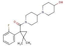 1'-{[1-(2-fluorophenyl)-2,2-dimethylcyclopropyl]carbonyl}-1,4'-bipiperidin-4-ol