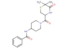 N-{1-[(6,6-dimethyl-5-oxothiomorpholin-3-yl)carbonyl]piperidin-4-yl}benzamide