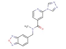 N-(2,1,3-benzoxadiazol-5-ylmethyl)-N-methyl-2-(4H-1,2,4-triazol-4-yl)isonicotinamide
