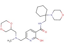 6-{[(1,4-dioxan-2-ylmethyl)(methyl)amino]methyl}-2-hydroxy-N-{[1-(4-morpholinyl)cyclohexyl]methyl}nicotinamide