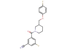 3-fluoro-5-({3-[(4-fluorophenoxy)methyl]-1-piperidinyl}carbonyl)benzonitrile