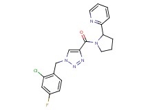 2-(1-{[1-(2-chloro-4-fluorobenzyl)-1H-1,2,3-triazol-4-yl]carbonyl}-2-pyrrolidinyl)pyridine