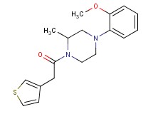 4-(2-methoxyphenyl)-2-methyl-1-(3-thienylacetyl)piperazine